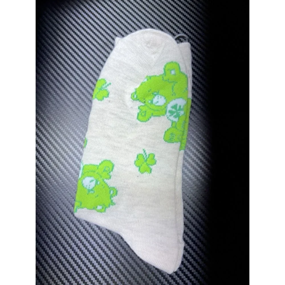ST‎ PATRICK DAY CARE BEARS Good Luck Bear Women's SOCKS Green Size 4-10